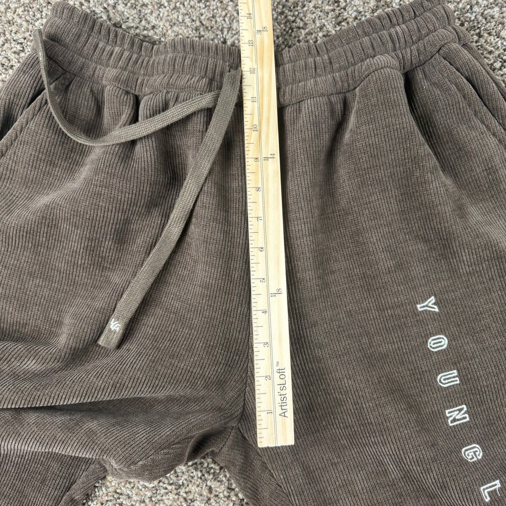 YoungLA Lined Corduroy Joggers Brown Athletic Pants Mens Large Streetwear - Picture 6 of 8